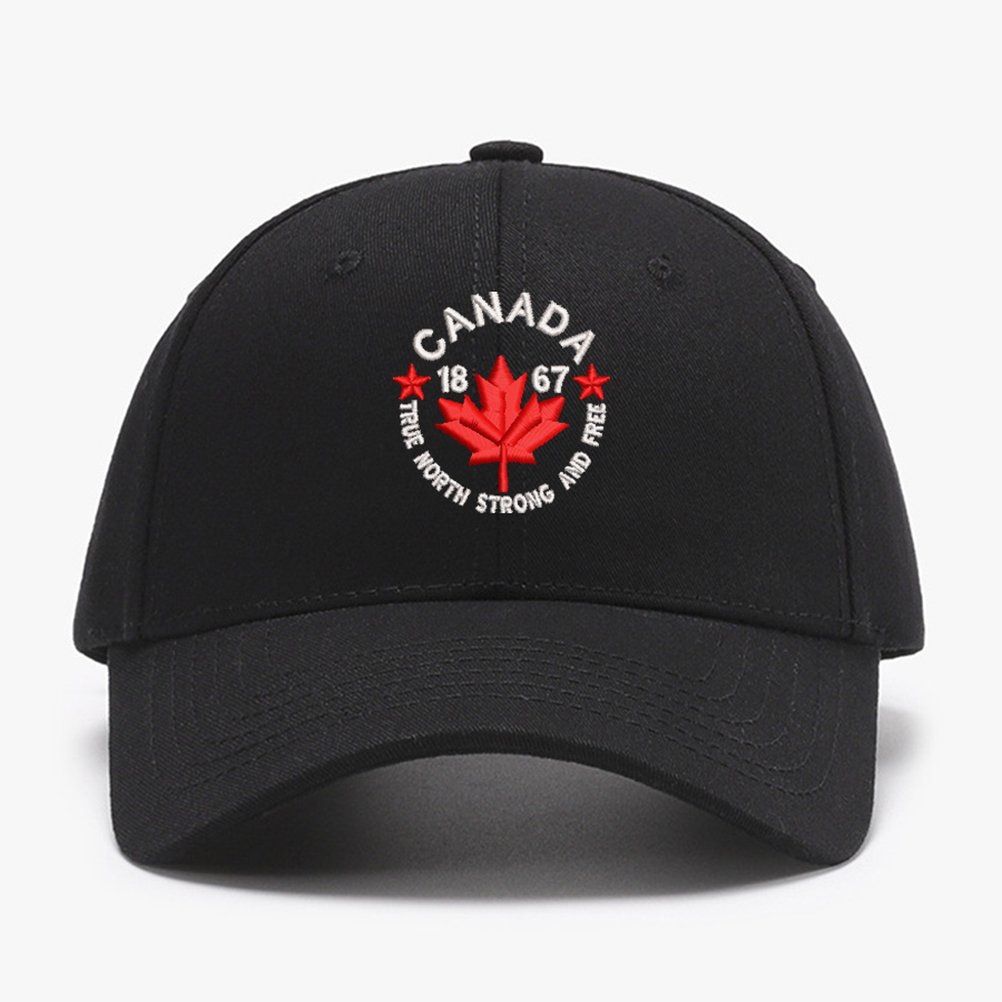 Baseball Cap Structured - Gestickte Canada True North Strong and