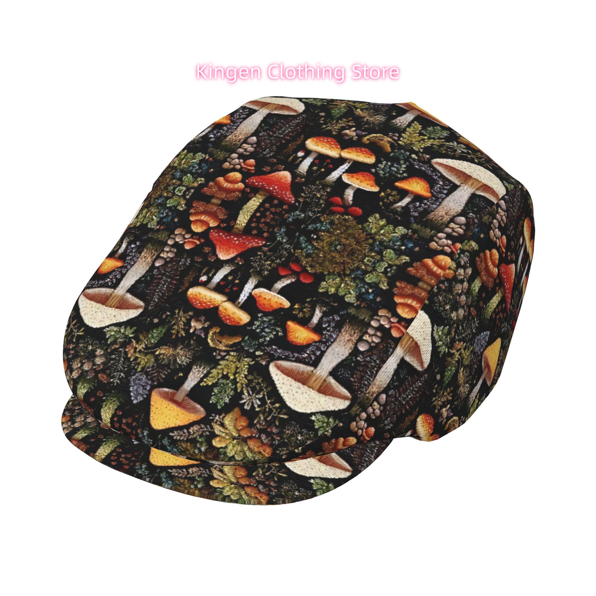 Newsboy Cap Ivy - Mysteriöses Pilzmuster vom Waldboden, verstellbare Flachmütze
