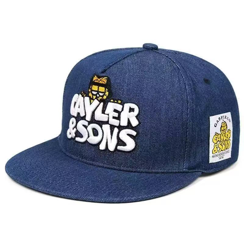 Snapback Hat Flat - Neue Anime-Stickerei-Kappe CAYLER, Modische Cartoon-Hip-Hop-Baseballkappe mit