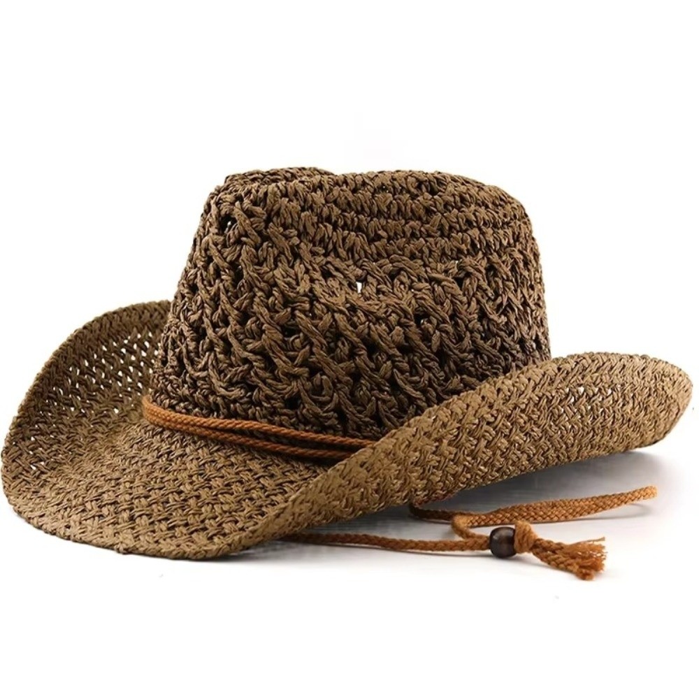 Retro-Sonnenhut mit breiter Kr – Cowboy Hat Straw Bewertung und Preis