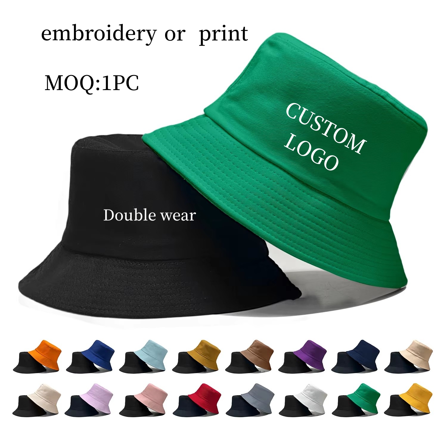 Individuelles Logo Doppel Seit – Bucket Hat Cotton Bewertung und Preis